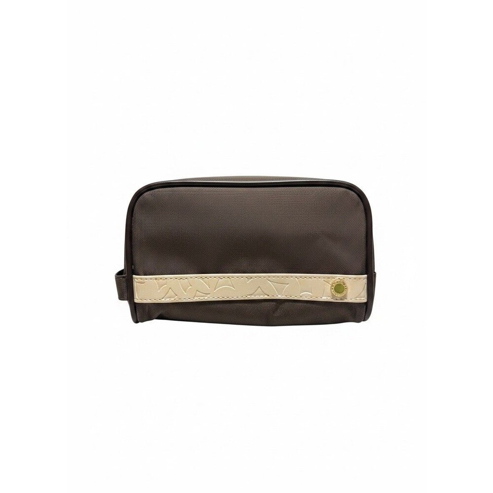 BVLGARI Emirates Business Class Amenity Travel Bag Brown NWOT